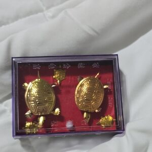 Gold Turtle Figurines in Display Box Buy 1 Get 1 Free